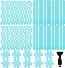 58PCS Bathtub Non Slip Stickers, anti Slip Shower Stickers Safety Strips Adhesiv