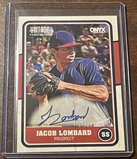 2025 Onyx Vintage Extended Jacob Lombard Base Prospect Auto On Card #VAJALO