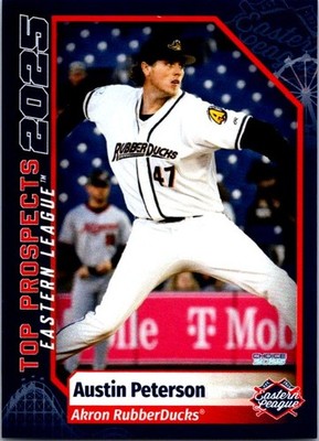 Austin Peterson 2025 Choice Eastern League Top Prospect #1 Akron Rubber Ducks