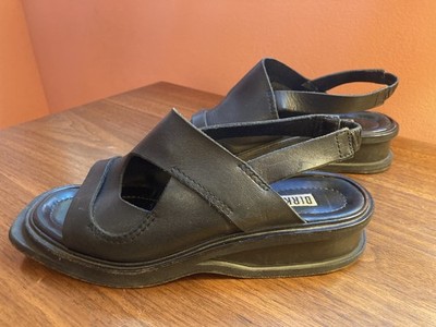 Cool Dirk Bikkembergs black leather sling sandal 7 (?)