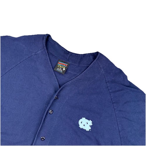 UNC Tar Heels Soffe's Choice Jersey Men’s XL Raglan Blue Cotton Buttons Vtg - Picture 3 of 10