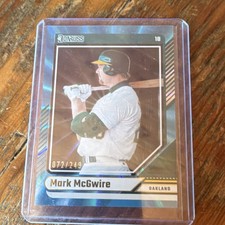 Panini 2024 Donruss Mark McGwire #53 Carolina Blue Laser /249 Athletics
