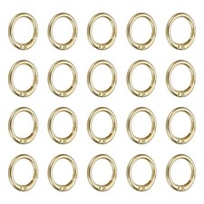 1 in Spring O Ring, 50pcs O Ring Clip Keyring Purse Buckle Metal, Gold Tone
