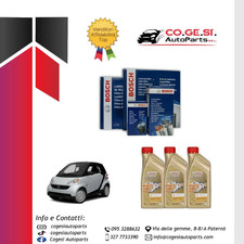 KIT TAGLIANDO BOSCH SMART FORTWO 451 07  0.8 CDI 800 DIESEL 3L CASTROL 5W30 LL