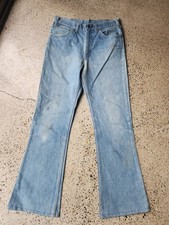 Vintage 70s 32x30 Bellbottom Flares Sears Plain Pockets Western Bootcut Hippy
