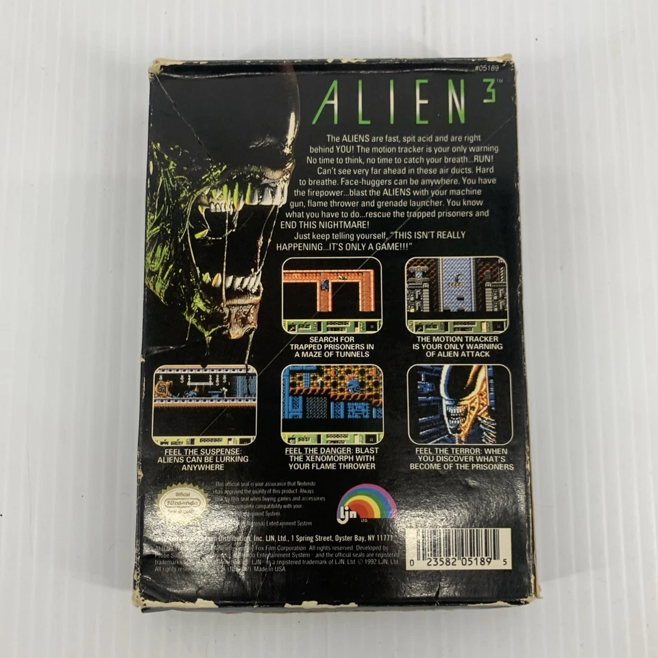 Juego Alien 3 Nintendo Nes Con Caja Auténtico NES Foto 3 de 4