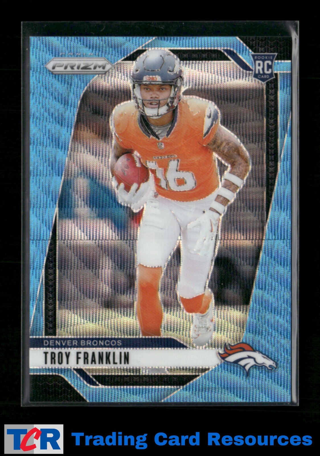 2024 Panini Prizm #393 Troy Franklin Blue Wave #/230