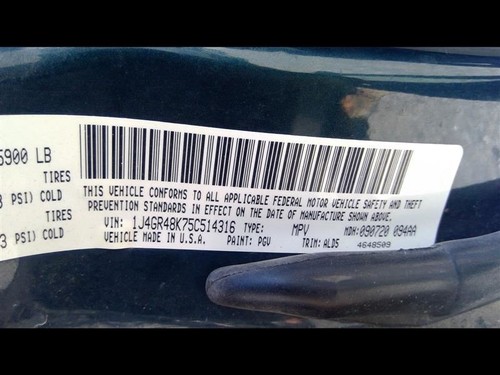 AC Compressor Fits 05-07 GRAND CHEROKEE 1533113 - Picture 5 of 12