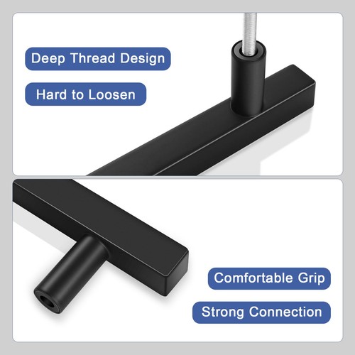 Onateel 30 Pack 5 Inch Matte Black Cabinet Pulls Stainless Steel Cabinet Hand... - Picture 4 of 7