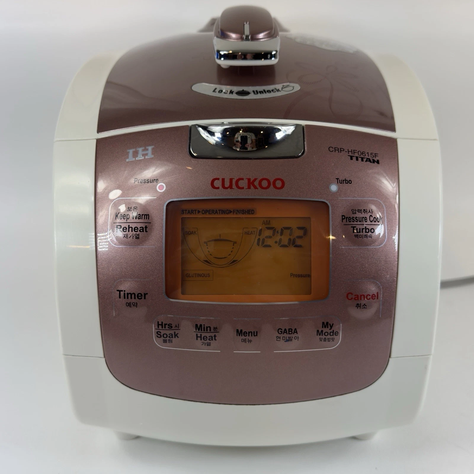 Cuckoo Induction Heating Electric Pressure Rice Cooker Warmer CRP-HF0615F