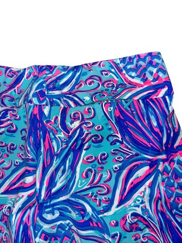 Lulu B Womens Floral Tropical Print Skort XS Polyester Blend Blue Pink - Picture 4 of 8