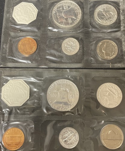 Lot Of 6 U.S. Uncirculated Coin Sets 1959 P, 1961 P, 2 1964 D, 1969 D, 1977 P - Picture 3 of 7