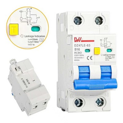 FI/LS-Schalter RCBO Leitungsschutzschalter 30mA 10-25A Fi-Schalter 2P