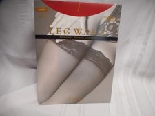 Frederick's of Hollywood Legware Scallop Lace Top Thigh High Stockings BARE M