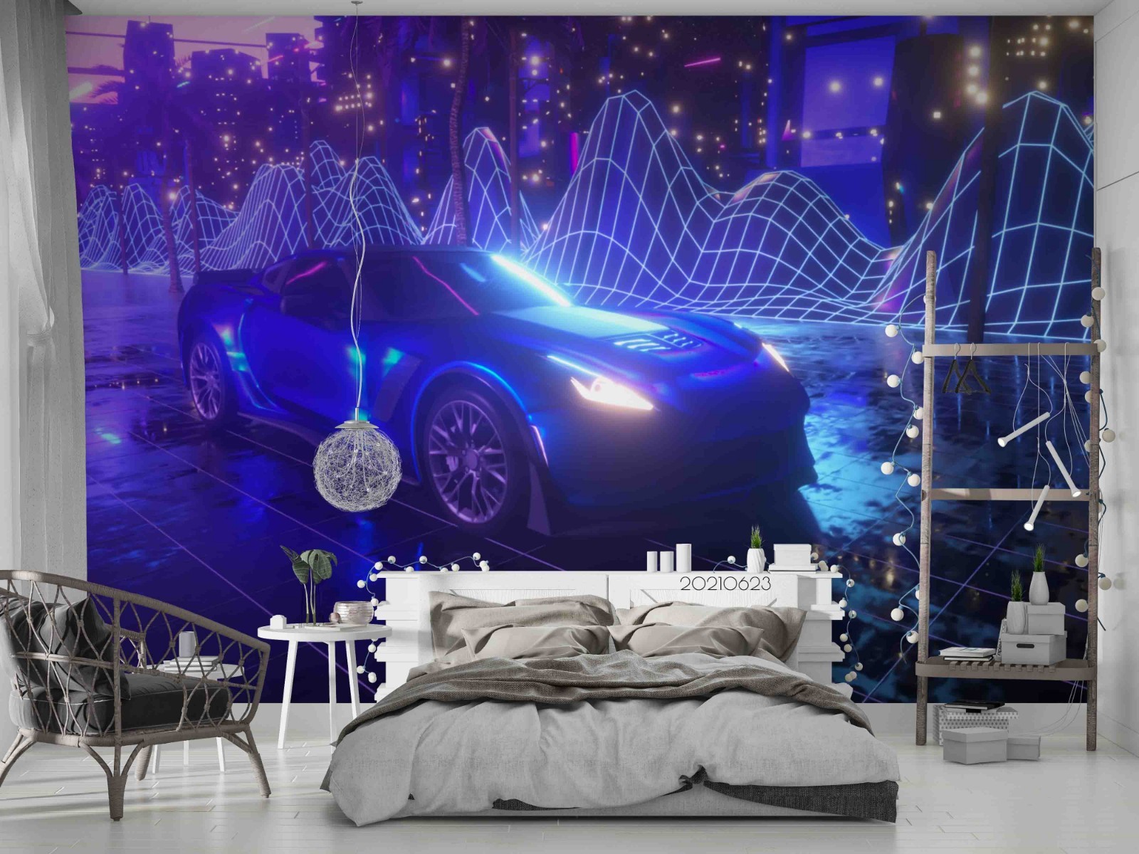 3D Cars Cities Night View Wall Murals Wallpaper Murals Wall Sticker 2