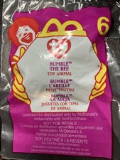 McDonalds TY Teenie Beanie Babies 2000 Toy Bumble the Bee #6 New Sealed