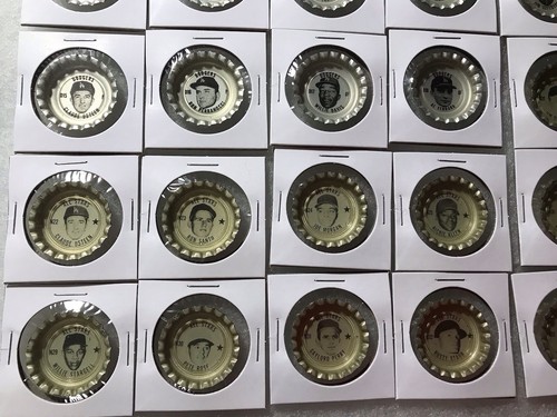 1967 Coke Los Angeles Dodgers All Stars Caps Complete Set w/ Saver Sheet UNUSED - Picture 8 of 11