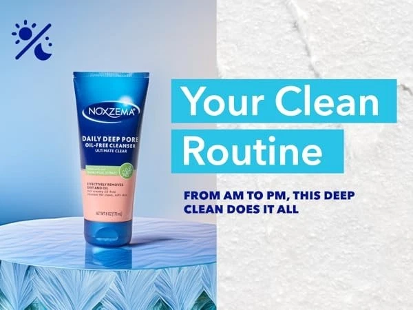 Noxzema Ultimate lavado facial transparente 6 oz - limpiador diario sin aceite, hombres y mujeres Foto 3 de 4