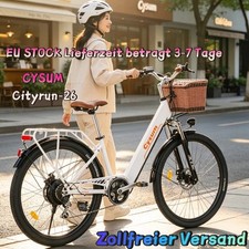 für Damen 26'' eBike 250W 36V 360Wh 7 Gänge 80km DE Cysum Cityrun …