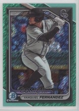2024 Bowman Chrome Prospects Aqua Shimmer Refractor /125 Yanquiel Fernandez 19gz