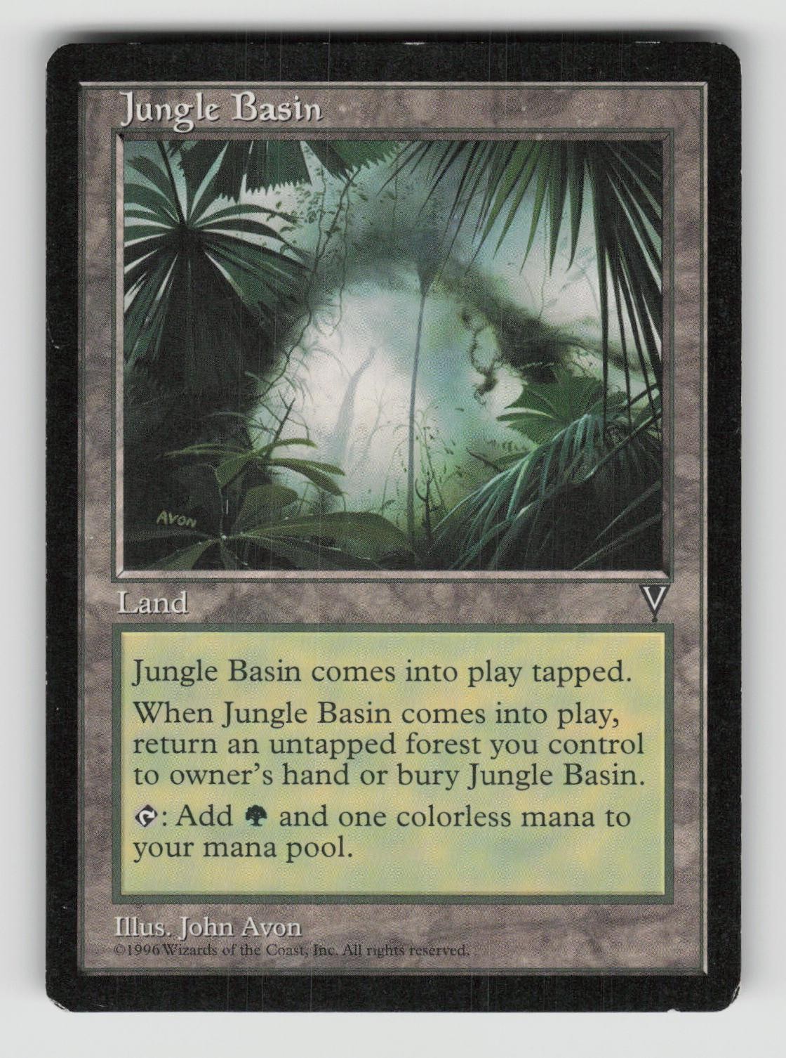 Jungle Basin Uncommon Visions Magic: The Gathering Moderately Played