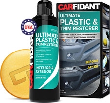 Plastic Restorer for Cars   Refreshes Faded Plastic, Vinyl  Rubber Trim with Po
