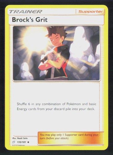 Pokemon Brock's Grit Team Up 135/181 LP/MP 2