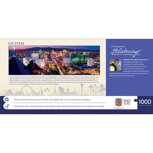 Las Vegas Strip 1000 Piece Panoramic Jigsaw Puzzle MasterPieces New - Picture 3 of 3