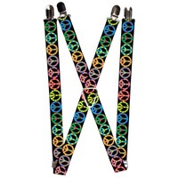 `Suspenders - 1.0`` - Peace Flowers Black/Multi Color` (Us Import) ACC NEU