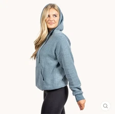 Soft Serve Women's Cloud Cotton Hoodie, Shark steel blue, Size L