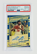 2020 Donruss Optic Isaiah Stewart Gold Vinyl 1/1 Rookie Auto PSA 10 Pistons RC