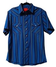 Rustler Vintage Large X-Long Tail Short Sleeve Pearl Snap Vintage 1980s