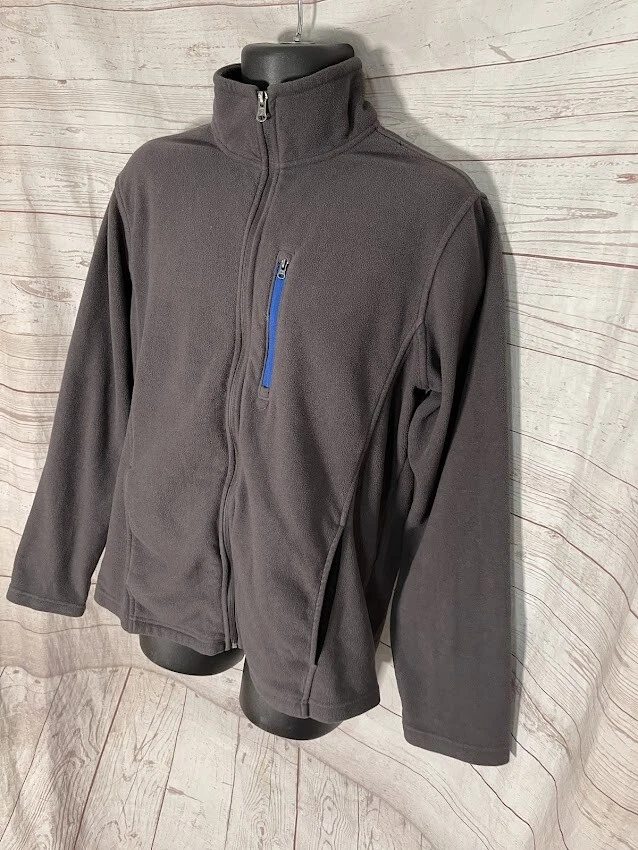 Chaqueta polar gris oscuro con cremallera completa TEK GEAR para hombre talla M mediana Foto 2 de 4