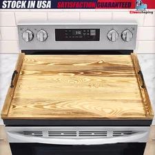 Noodle Board Stove Cover 30 x 22 Inch Wood Stove Top Cover Wooden Stovetop