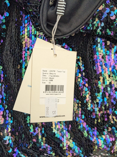 MADS NORGAARD Trevor Sequin Long Sleeve Top - S - Picture 4 of 4