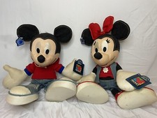 applause mickey minnie mouse stuffed animal set vintage