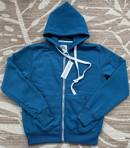 Neu mit Etikett Made By Johnny Damen Medium türkisfarbener Hoodie mit Reißverschluss Langarm Sweatshirt NEU