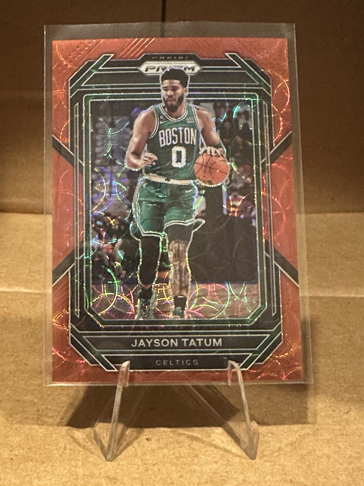 2022-23 Panini Prizm Choice Red Prizm #17 Jayson Tatum 25/88 Boston Celtics NBA
