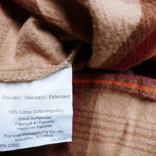Franco 2-teiliges 100 % Baumwolle rot kariert Flanell Laken & Kissenbezug Set - Bild 8 von 9