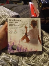 Brookstone Thera-Spa Warming Back Wrap Hot & Cold Therapy Lavender Infused Gray
