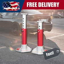 Big Red 2 Pack 3 Ton Double Locking Aluminum Jack Stands, Red, 1 Pair