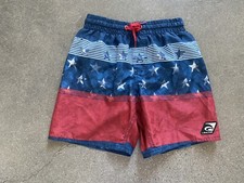 Laguna swim trunks stars  stripes red blue boys sz S 8 
