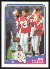 1988 Topps Football Tony Collins #178 New England Patriots