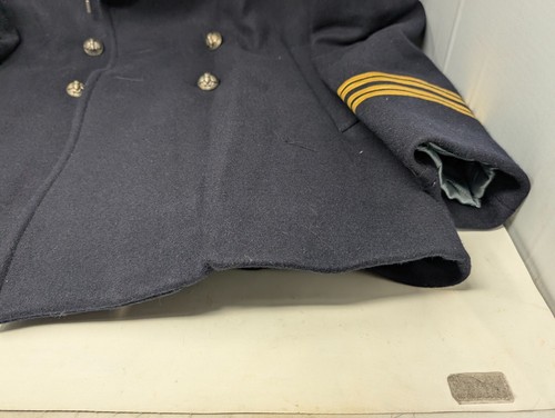 Gucci Navy Wool Military Style Peacoat Jacket Dragon Embroidery Back Sz 54 (UR) - Picture 6 of 23