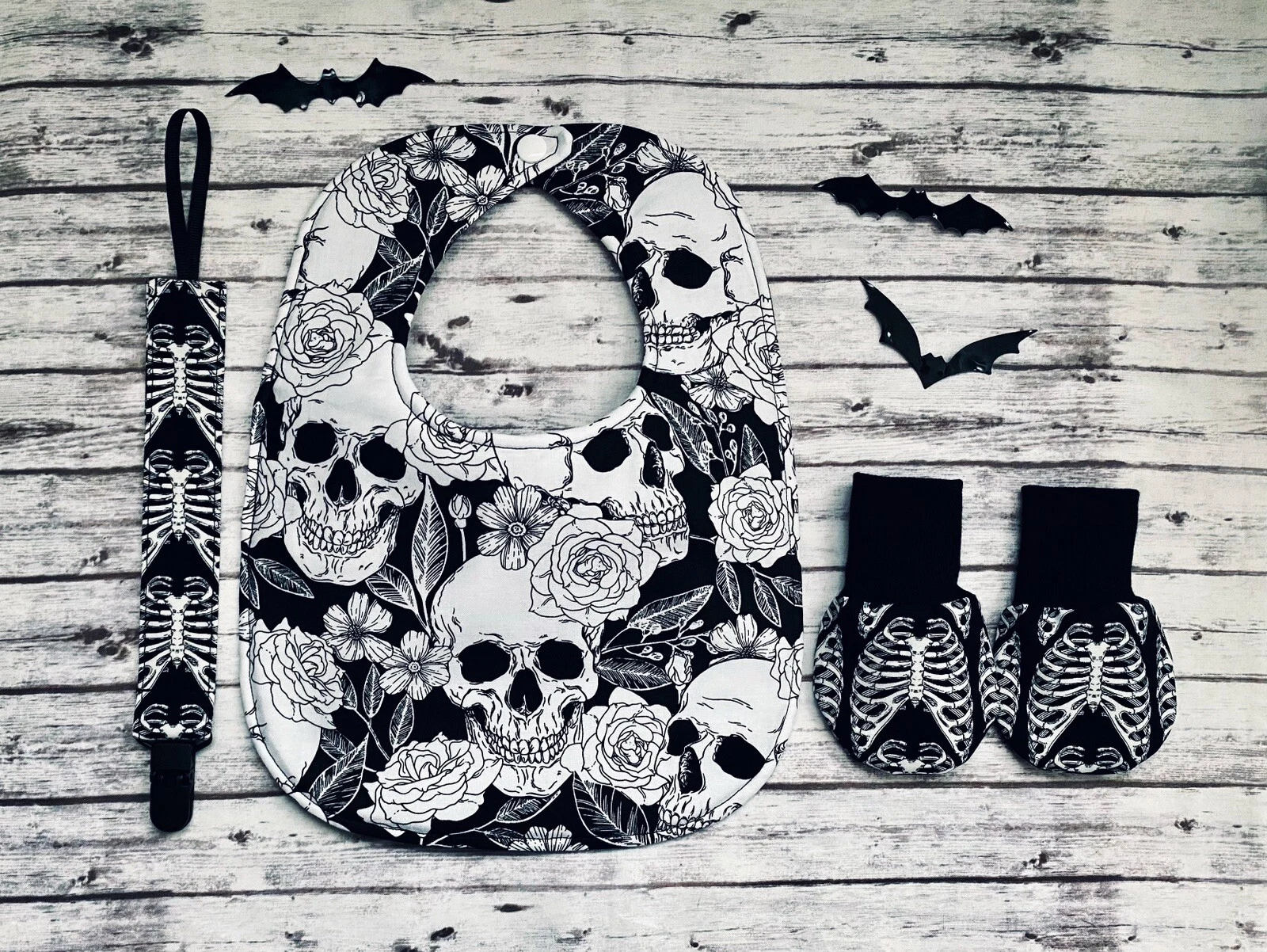 Gothic Beauty Ghouls Skulls N Bones Baby Gift Set