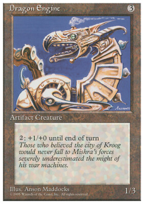 MTG Magic the Gathering Dragon Engine (317/379) Fourth Edition LP