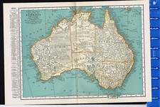 AUSTRALIE - Carte couleur 1933