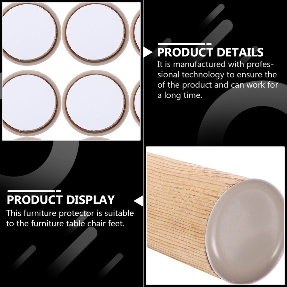 24 Pcs Furniture Glide Leg Bottom Mat Couch Coaster Floor Protector