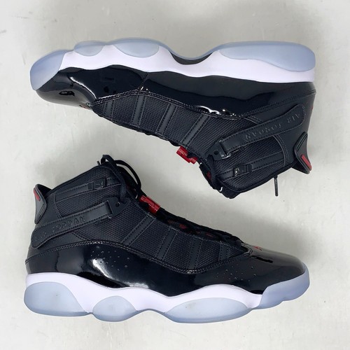 Air Jordan 6 Rings 'Space Jam' Patent Black Sneakers, Size 9 BNIB 322992-064 - Picture 6 of 8