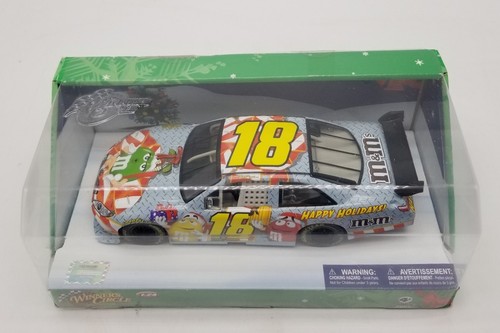 Winners Circle KYLE BUSCH #18 M&M's Sam Bass Holiday Collection 1/24 Diecast NIB - Picture 3 of 10